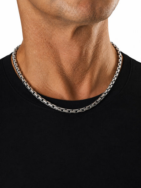 Men's Heavy 925 Sterling Silver Link Chain Necklace