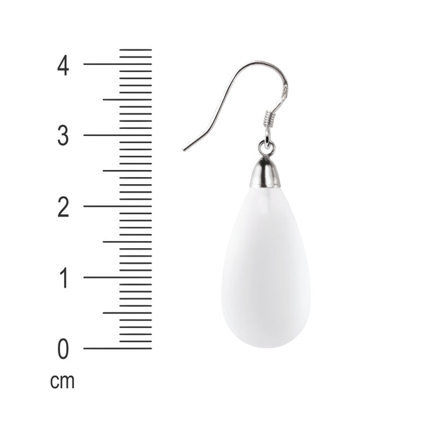 Large Statement Frosted Natural Crystal and Silver Earrings