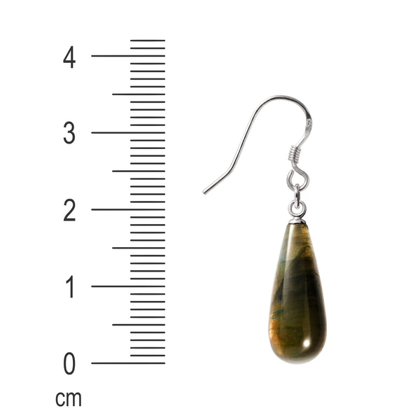Pear Drop Labradorite and Sterling Silver Earrings