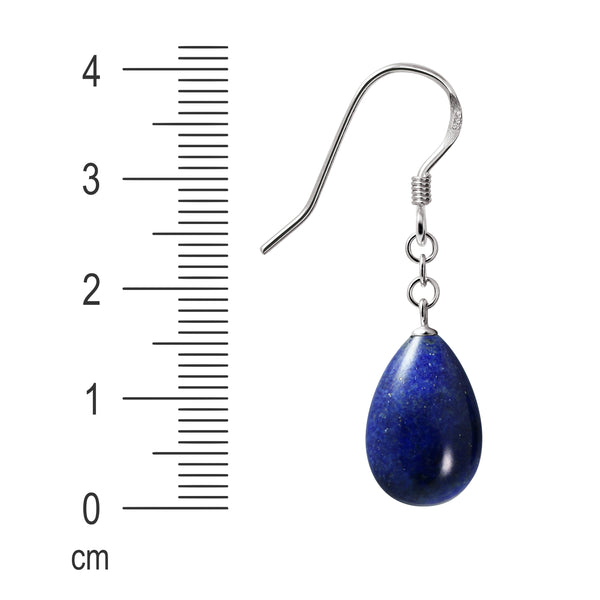 Classic Lapis Lazuli and Sterling Silver Drop Earrings