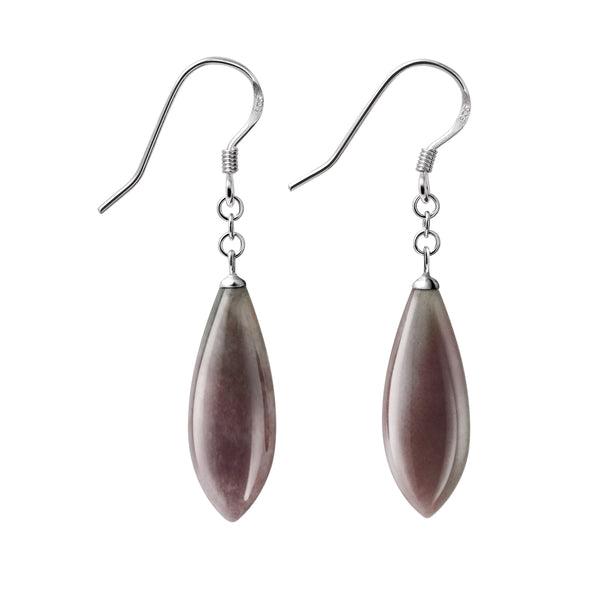 Bloodstone (Heliotrope) Gemstones and 925 Sterling Silver Drop Earrings . - Franki Baker Jewellery