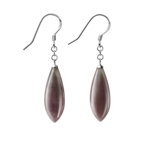 Bloodstone (Heliotrope) Gemstones and 925 Sterling Silver Drop Earrings . - Franki Baker Jewellery