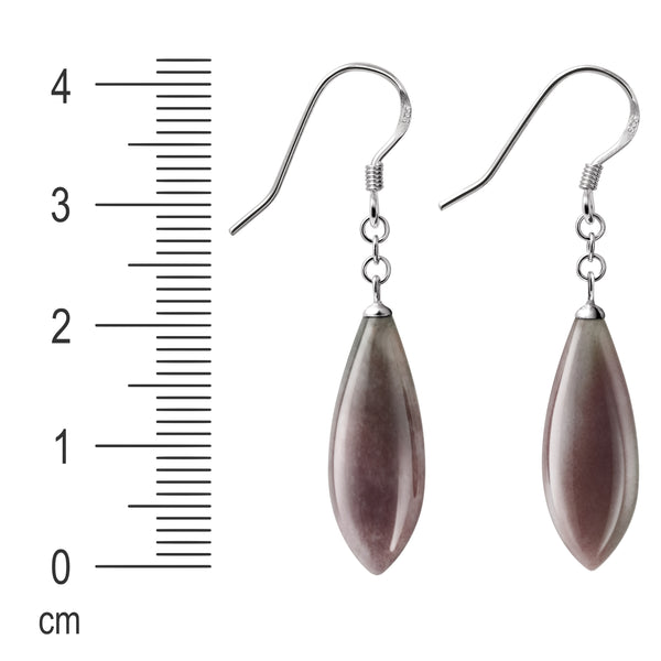 Bloodstone (Heliotrope) Gemstones and 925 Sterling Silver Drop Earrings . - Franki Baker Jewellery