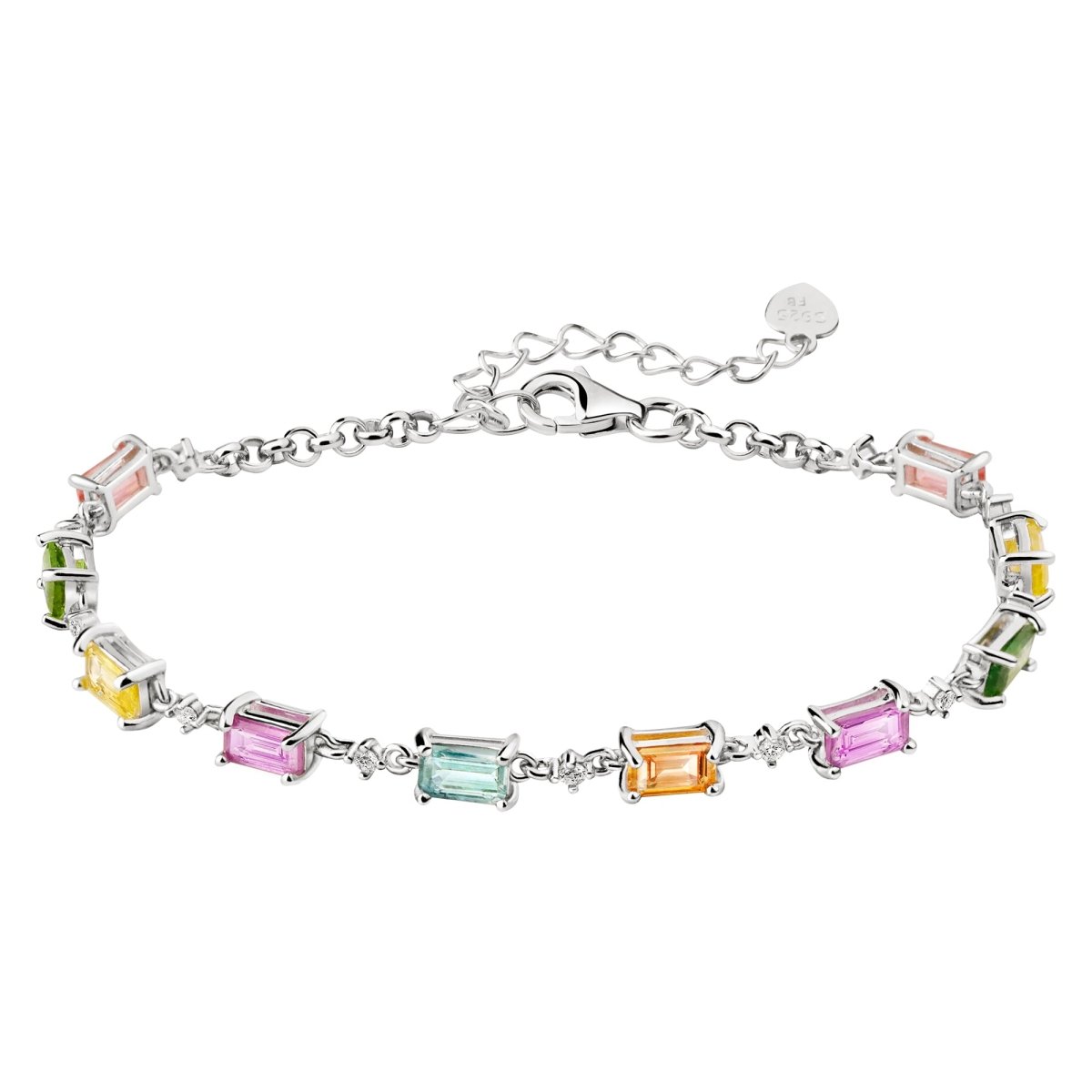 Multi-Tourmaline Gemstone Connectors – Sterling Silver Gold Plated Charms For Jewelry Making, 5 Pieces