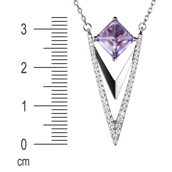 Art Deco Amethyst & Sterling Silver Pendant