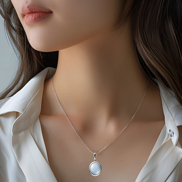 Dainty Natural Aquamarine Gemstone Pendant Necklace