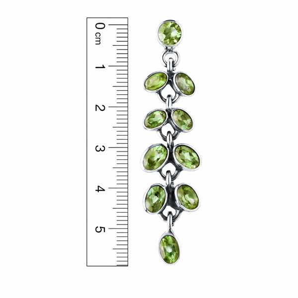 Statement Peridot Gemstones & 925 Sterling Silver Drop Earrings - Franki Baker Jewellery