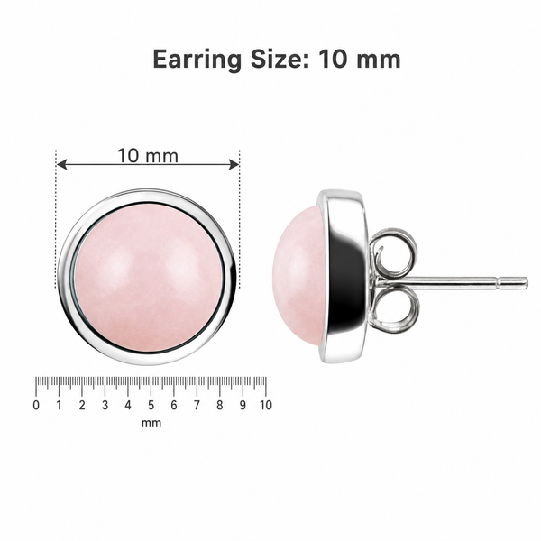 Pink Opal Stud Earrings - Franki Baker Jewellery