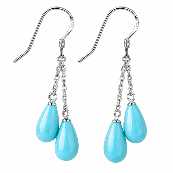 Turquoise and Sterling Silver Dangle Earrings - Franki Baker Jewellery