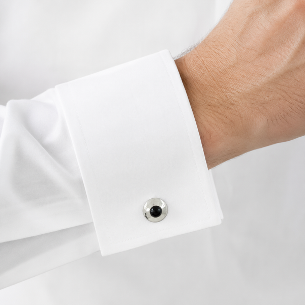 Handmade Sterling Silver and Black Onyx Cufflinks - Franki Baker Jewellery