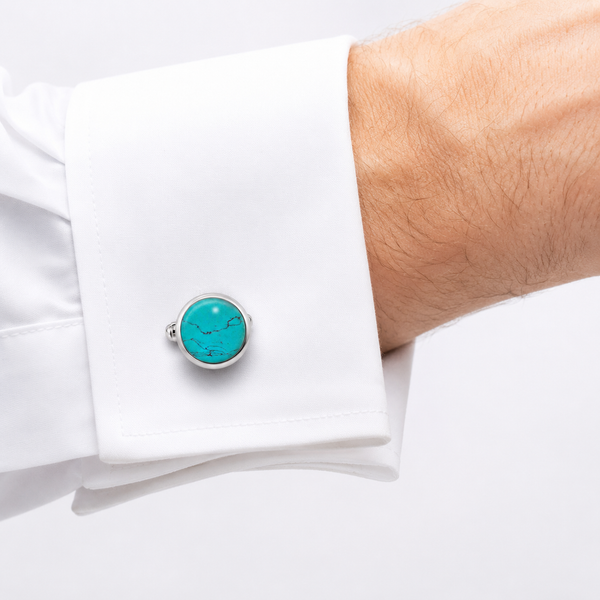 Turquoise & Sterling Silver Cufflinks