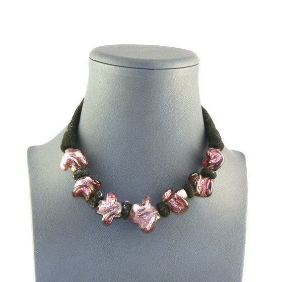 Pink Glass Bead Choker - Franki Baker Jewellery