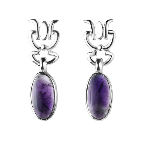 Amethyst and Silver Earrings - Franki Baker Jewellery
