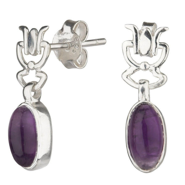 Amethyst and Silver Earrings - Franki Baker Jewellery