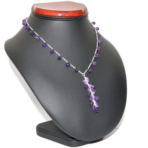 Amethyst and Sterling Silver Necklace - Franki Baker Jewellery