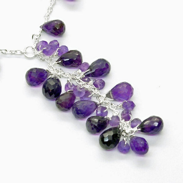 Amethyst and Sterling Silver Necklace - Franki Baker Jewellery