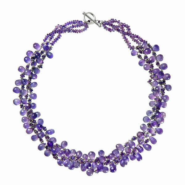 Amethyst & Sterling Silver Statement Necklace - Franki Baker Jewellery