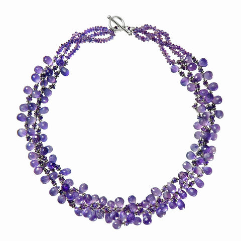 Amethyst & Sterling Silver Statement Necklace - Franki Baker Jewellery