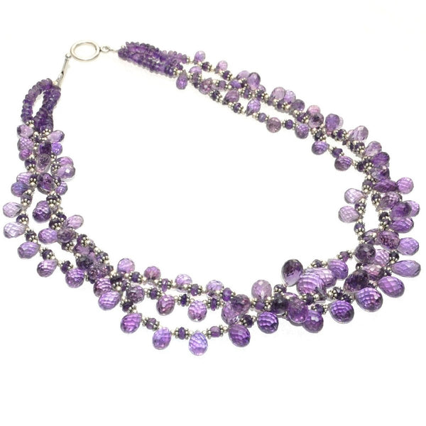 Amethyst & Sterling Silver Statement Necklace - Franki Baker Jewellery