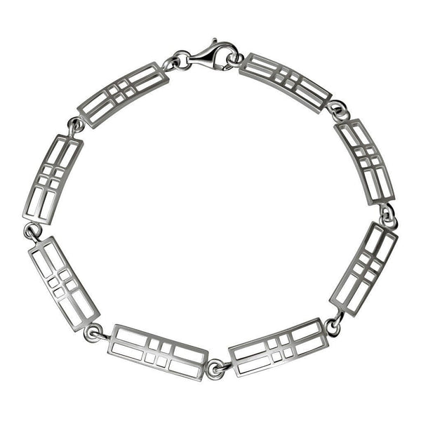 Arts and Crafts Style Sterling Silver Tennis Bracelet - Franki Baker Jewellery