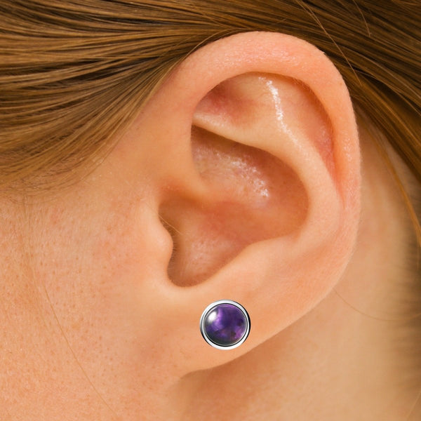 Amethyst & Silver Earrings