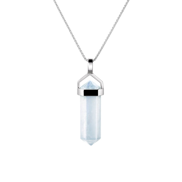 Blue Green Kyanite & Sterling Silver Double Point Pendant - Franki Baker Jewellery