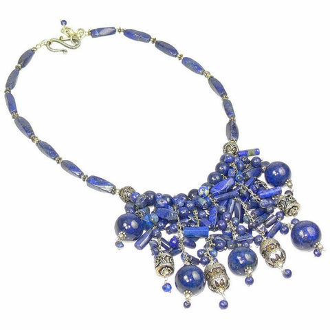 Blue Lapis-Lazuli and Sterling Silver Statement Necklace - Franki Baker Jewellery