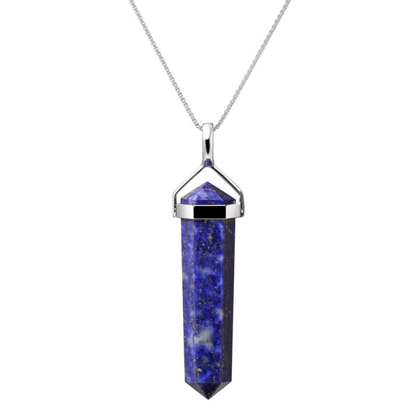 Blue Lapis Lazuli Double Point Spear Pendant on 925 Sterling Silver - Franki Baker Jewellery