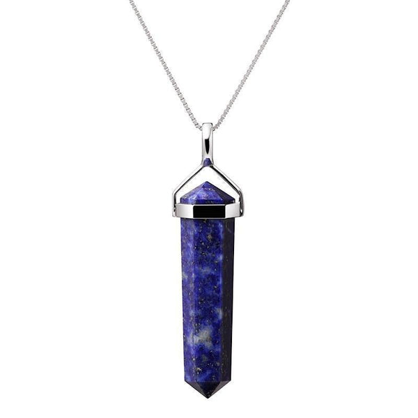 Lapis Lazuli and Silver Pendant on Sterling Silver Chain - Franki Baker Jewellery