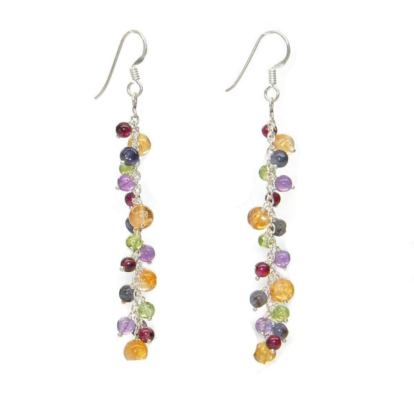 Colourful Multi Gemstone Drop Earrings - Franki Baker Jewellery