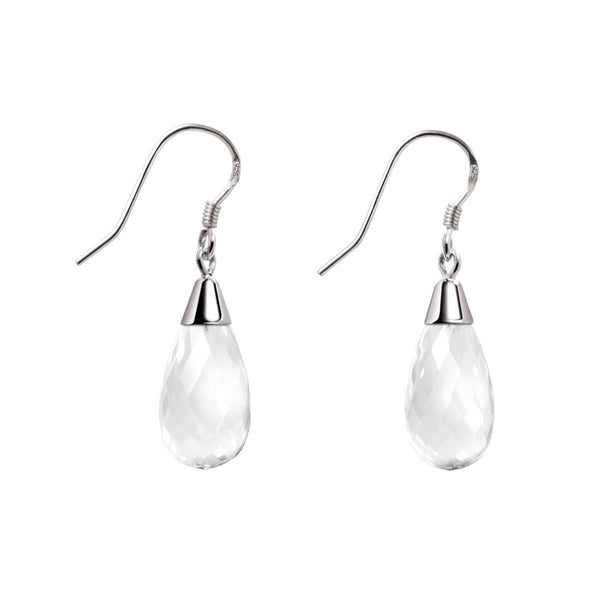 Dainty Natural Rock Crystal Gemstones and Sterling Silver Earrings - Franki Baker Jewellery