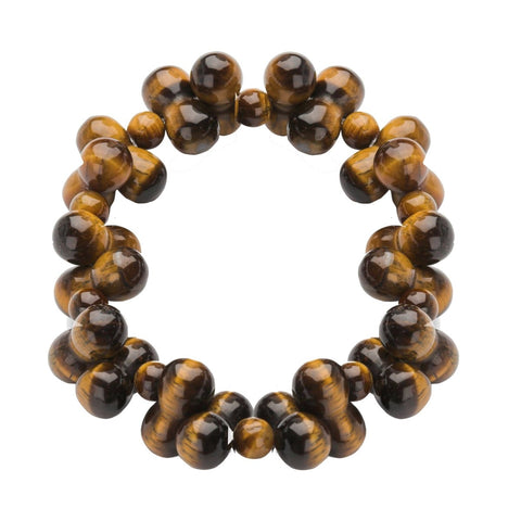 Expanding Natural Tiger's Eye Bead Bracelet - Franki Baker Jewellery