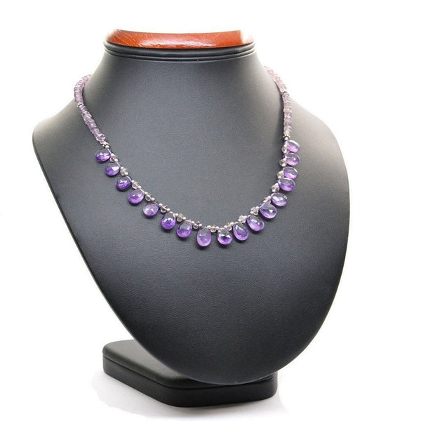 Faceted Delicate Amethyst Gemstone and Sterling Silver Necklace - Franki Baker Jewellery