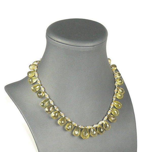 Faceted Yellow Topaz and Citrine Necklace - Franki Baker Jewellery