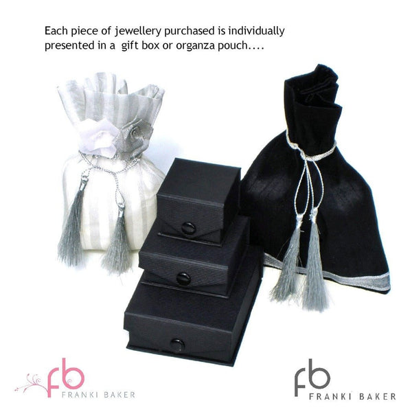 Blue-Green Aqua Chalcedony and Silver Cufflinks - Franki Baker Jewellery