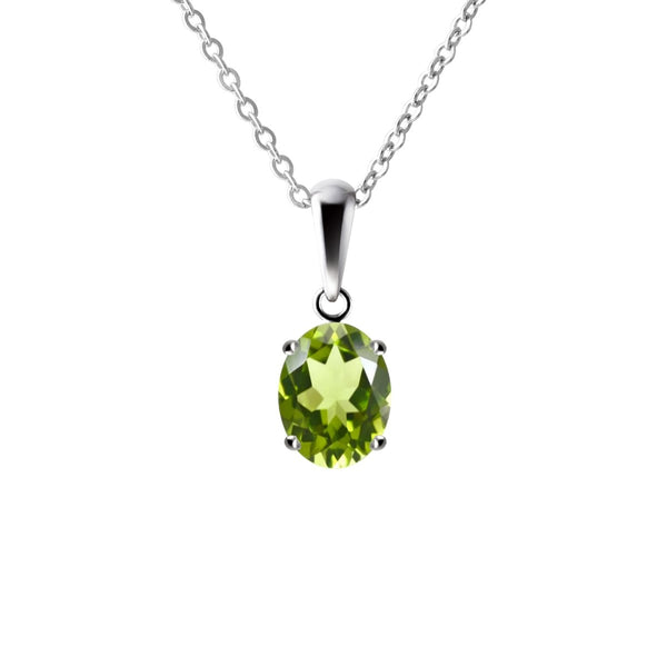 Franki Baker Natural Green Peridot Gemstone Pendant Necklace