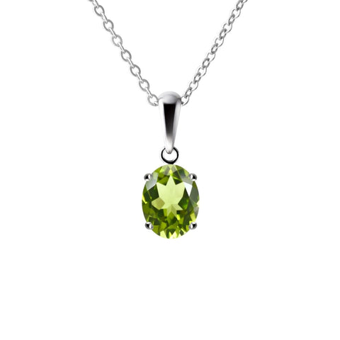 Franki Baker Natural Green Peridot Gemstone Pendant Necklace
