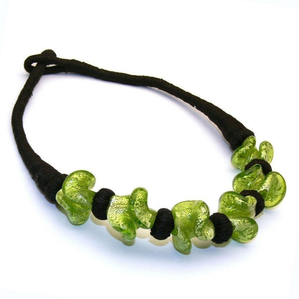 Green Glass Bead Choker - Franki Baker Jewellery