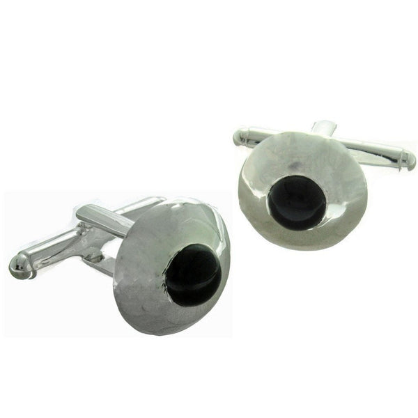 Handmade Sterling Silver and Black Onyx Cufflinks - Franki Baker Jewellery