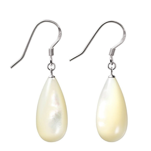 Iridescent Pearl Shell and Sterling Silver Earrings - Franki Baker Jewellery