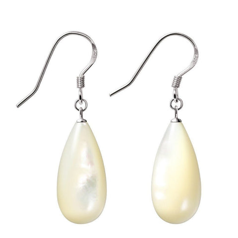 Iridescent Pearl Shell and Sterling Silver Earrings - Franki Baker Jewellery