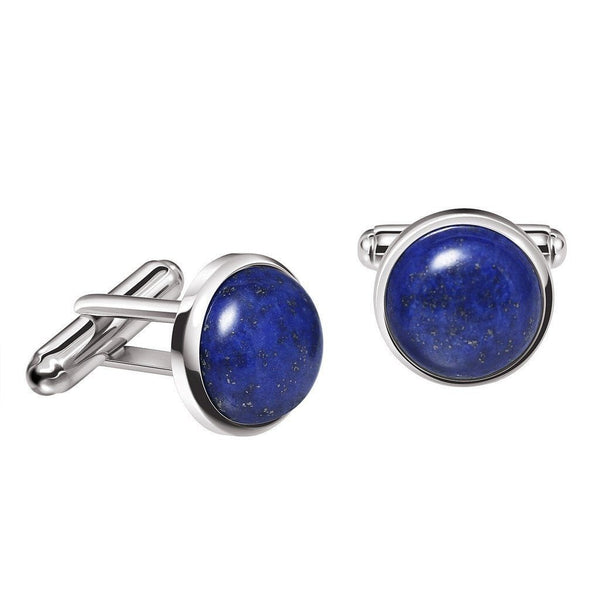 Lapis Lazuli Gemstone and Sterling Silver Cufflinks - Franki Baker Jewellery