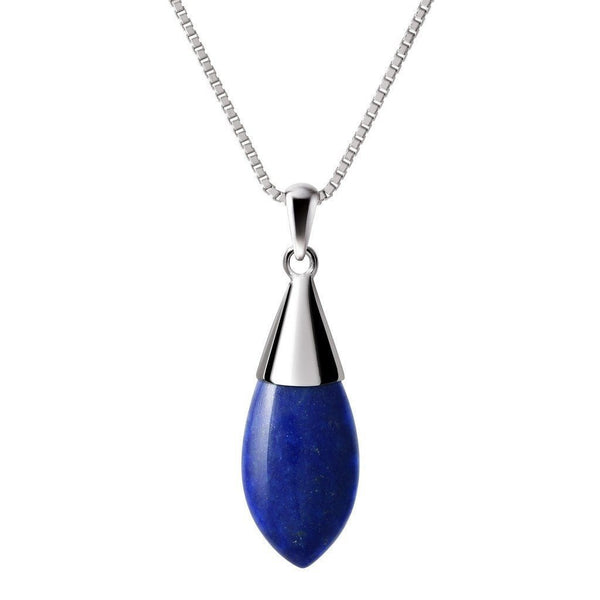 Lapis Lazuli Gemstone Pendant Necklace on 925 Sterling Silver - Franki Baker Jewellery
