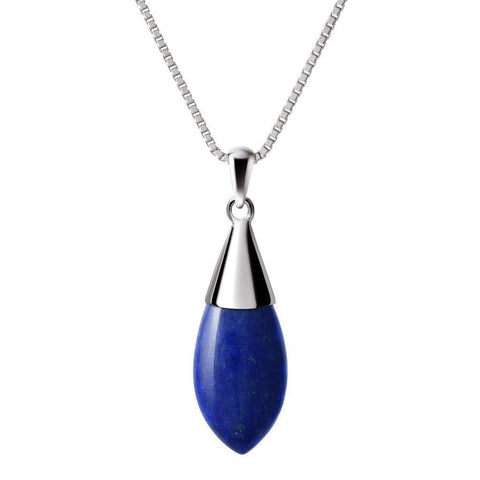 Lapis Lazuli Gemstone Pendant Necklace on 925 Sterling Silver - Franki Baker Jewellery