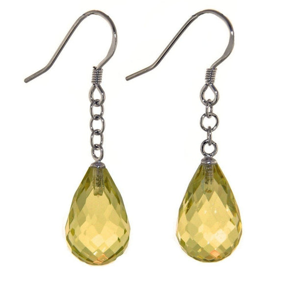 Lemon Yellow Quartz and Sterling Silver Earrings - Franki Baker Jewellery
