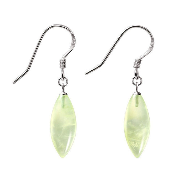 Light Green Faceted Prehnite and Silver Earrings - Franki Baker Jewellery