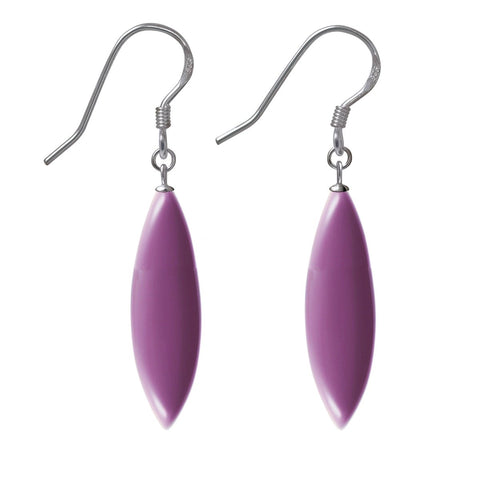 Long Dangle Drop Purple Phosphosiderite & Sterling Silver Earrings. Length: 5cm - Franki Baker Jewellery