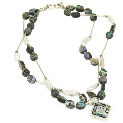 Mother of Pearl, Pearls & Sterling Silver