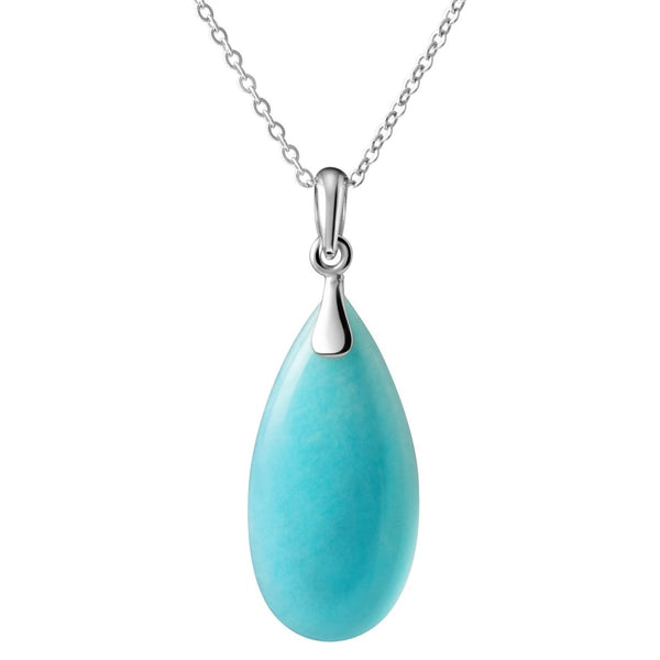 Natural Amazonite Gemstone & Sterling Silver Pendant Necklace. - Franki Baker Jewellery