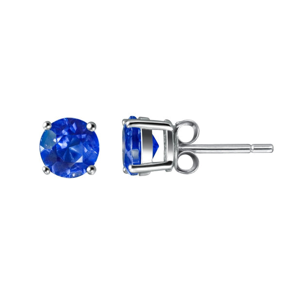 Genuine Sapphire Stud Earrings. Grade AAA.